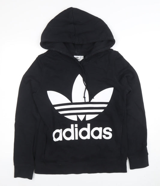 Womens UK Size XS adidas Black Pullover Hoodie