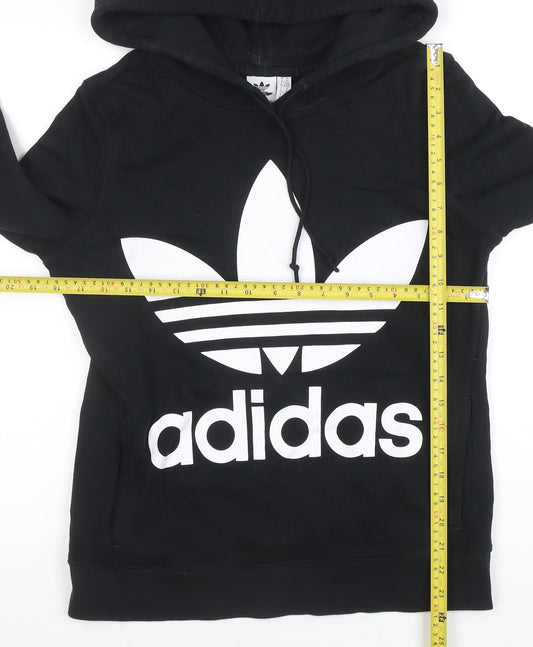 Womens UK Size XS adidas Black Pullover Hoodie