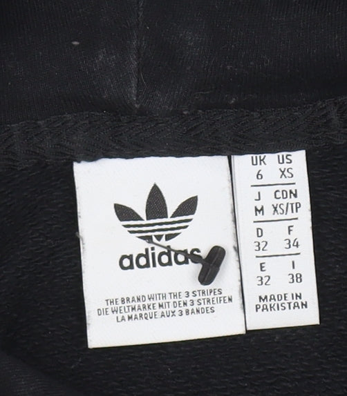 Womens UK Size XS adidas Black Pullover Hoodie