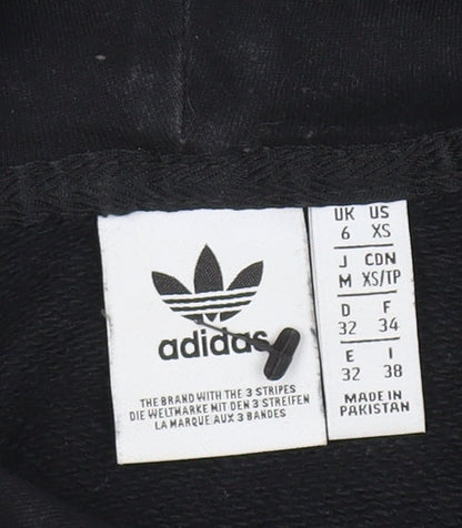 Womens UK Size XS adidas Black Pullover Hoodie
