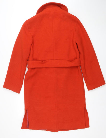 Episode Women's Red Belted Trench Coat Size 8 Classic Mid-Length