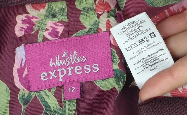 Womens UK Size 12 Whistles Express Regular Red Blazer