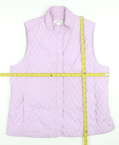Croft & Barrow Women's Purple Quilted Sleeveless Waistcoat L