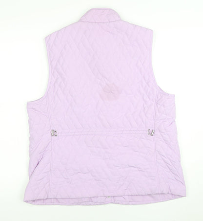 Croft & Barrow Women's Purple Quilted Sleeveless Waistcoat L