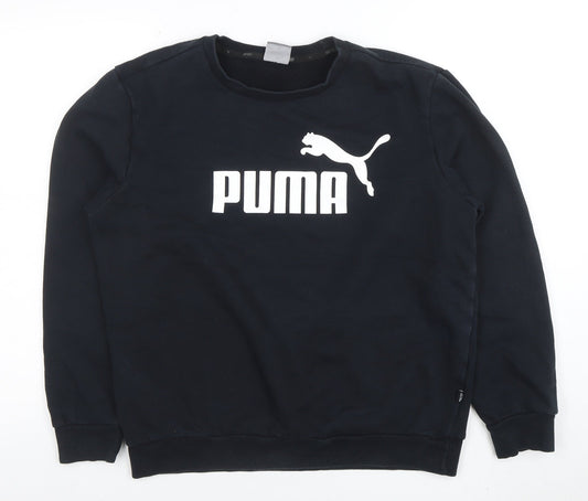 Mens UK Size M PUMA Black Pullover Sweatshirt