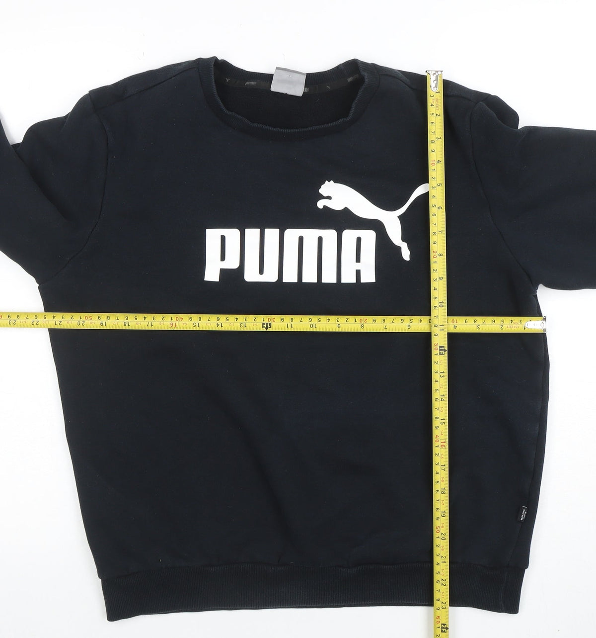 Mens UK Size M PUMA Black Pullover Sweatshirt