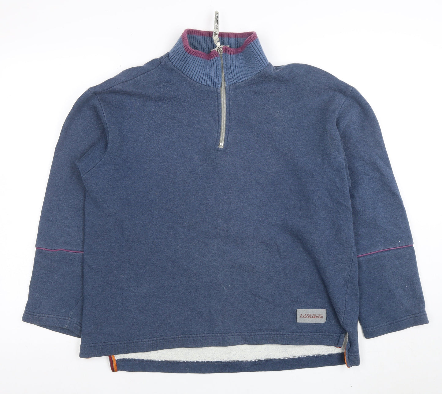 Womens UK Size S Napapijri Blue Pullover Sweatshirt