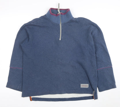 Womens UK Size S Napapijri Blue Pullover Sweatshirt