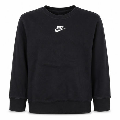 Nike Boys Black Pullover Fleece Sweatshirt 9-10 Years Crew Neck Logo