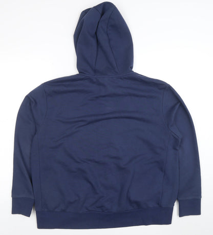 Mens UK Size L Nike Blue Full Zip Hoodie