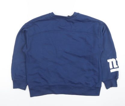 ZARA Boys Blue New York Giants Pullover Sweatshirt 9-10 Years Crew Neck