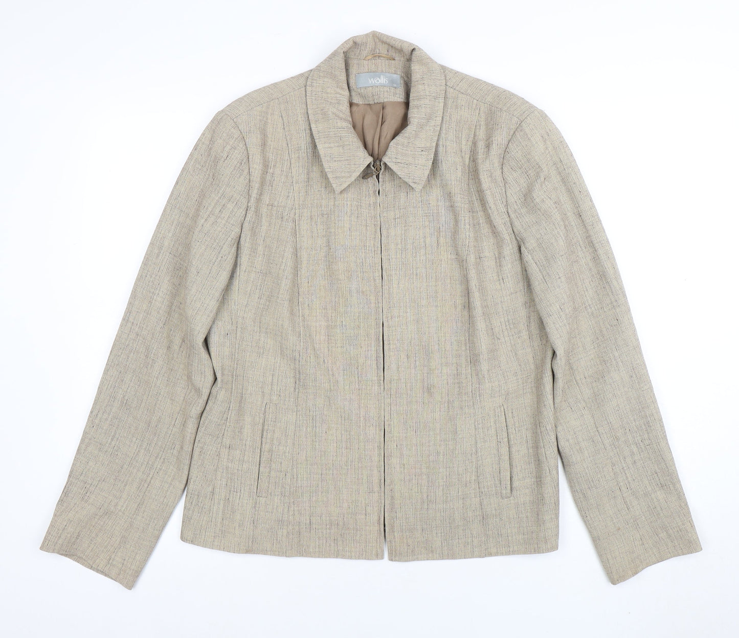 Womens UK Size 14 Wallis Regular Beige Suit Jacket