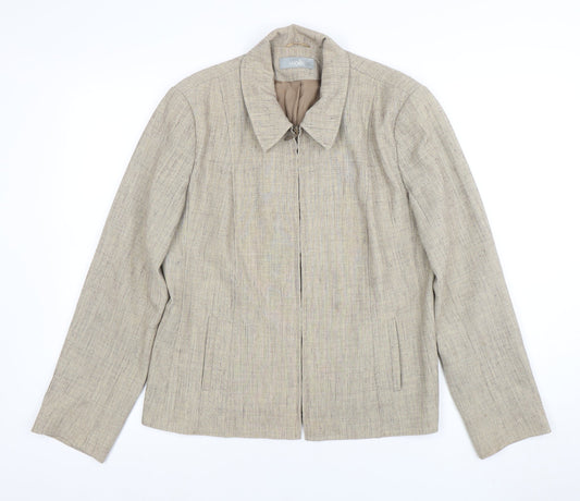 Womens UK Size 14 Wallis Regular Beige Suit Jacket