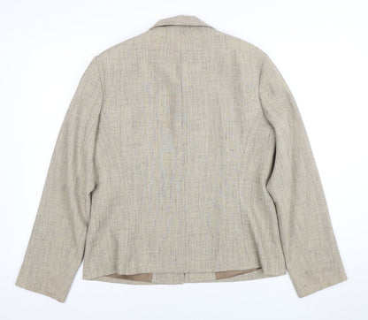 Womens UK Size 14 Wallis Regular Beige Suit Jacket
