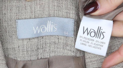 Womens UK Size 14 Wallis Regular Beige Suit Jacket