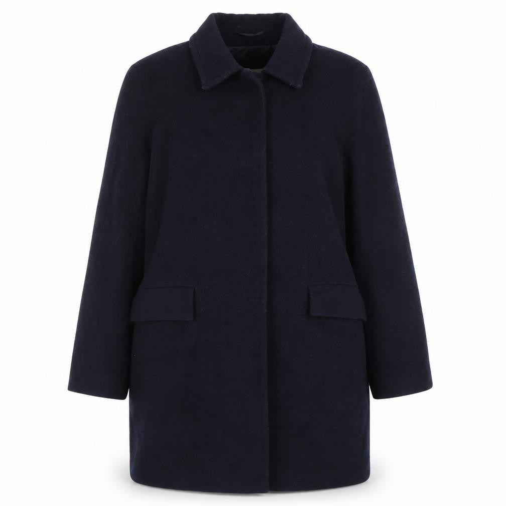 Windsmoor Women's Black Wool Cashmere Long Overcoat Size 14