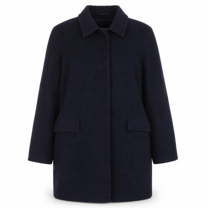 Windsmoor Women's Black Wool Cashmere Long Overcoat Size 14