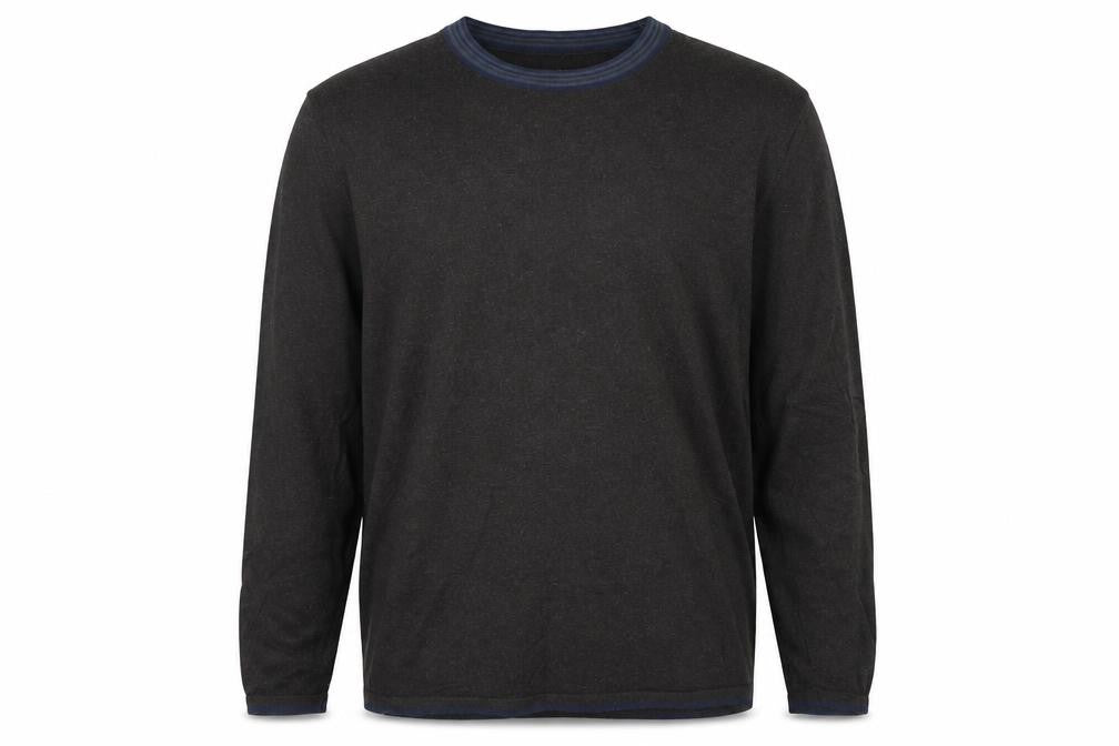 Next Men's Brown Cotton Blend Crew Neck Pullover Jumper Size L