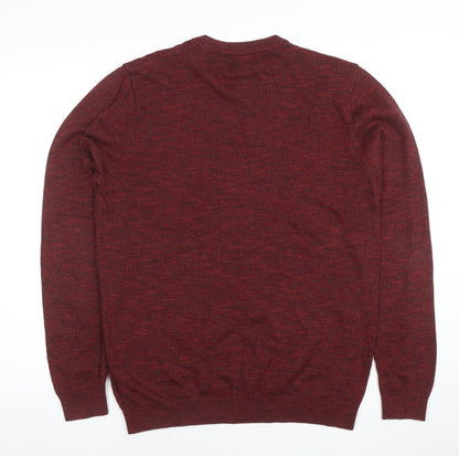 Next Men's Red Crew Neck Cotton Knit Jumper Size M
