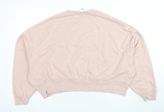 Womens UK Size M Nike Pink Pullover Sweatshirt