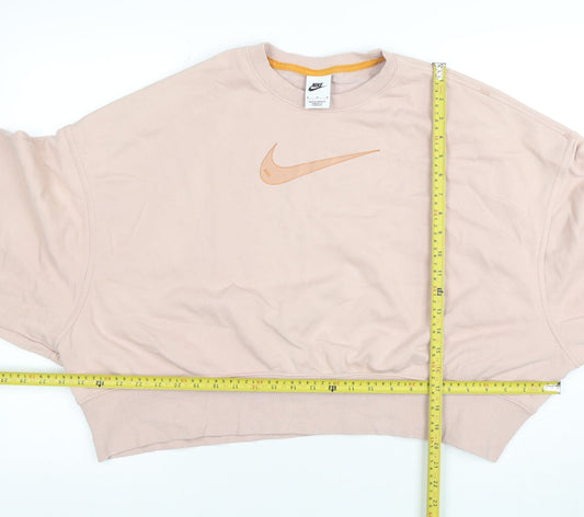 Womens UK Size M Nike Pink Pullover Sweatshirt