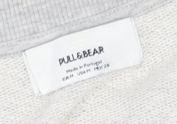 Pull&Bear Men's Grey V-Neck Sleeveless T-Shirt Medium