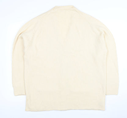Pringle Womens Ivory Pure Wool V-Neck Cardigan Size L