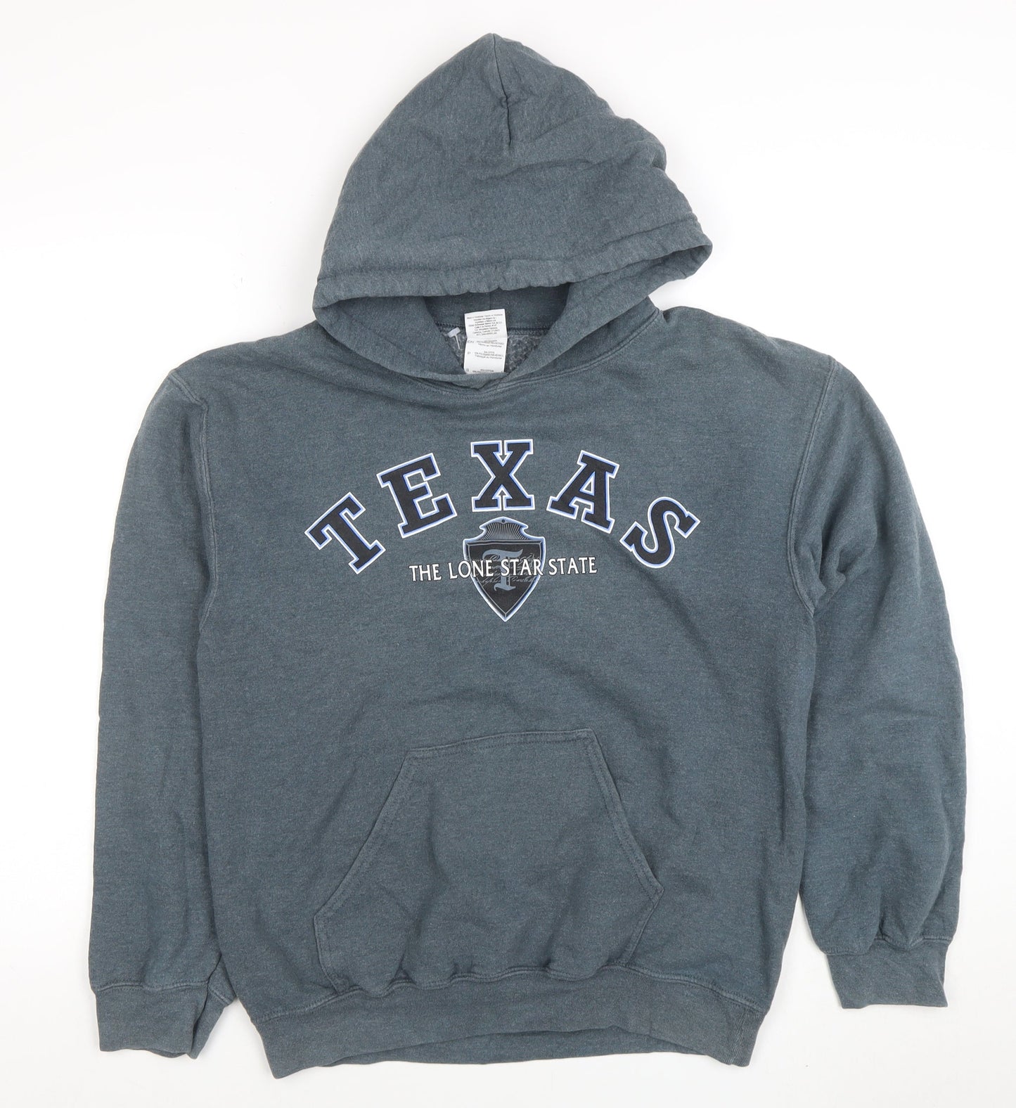Mens UK Size S Gildan Blue Pullover Hoodie