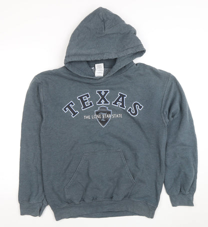 Mens UK Size S Gildan Blue Pullover Hoodie