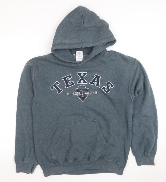 Mens UK Size S Gildan Blue Pullover Hoodie