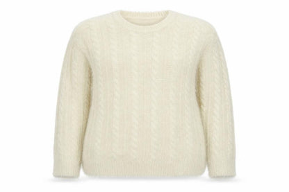 Cotton Traders Women’s Cream Cable-Knit Jumper Size 22/24