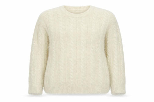 Cotton Traders Women’s Cream Cable-Knit Jumper Size 22/24