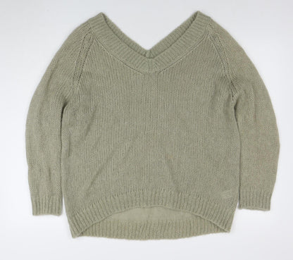 Womens UK Size S Modern Amity Green Pullover Jumper