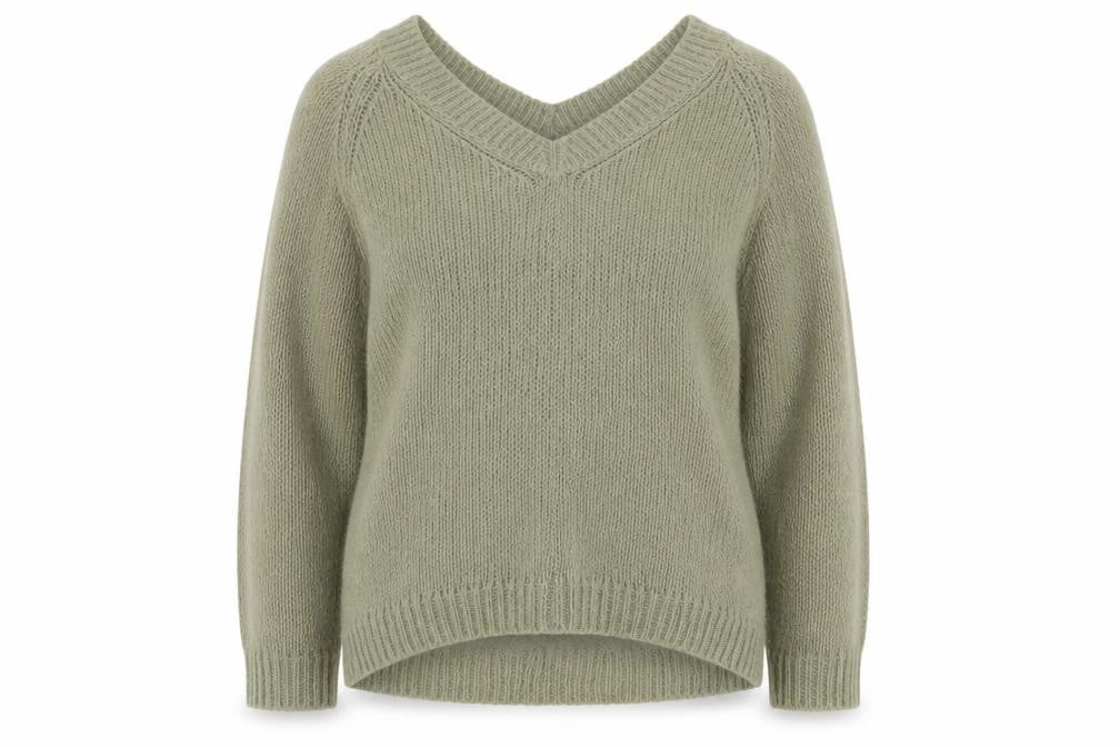 Womens UK Size S Modern Amity Green Pullover Jumper