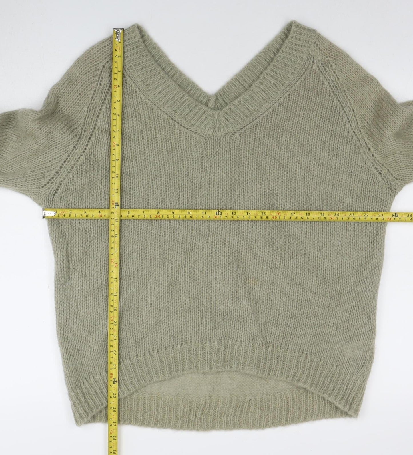 Womens UK Size S Modern Amity Green Pullover Jumper