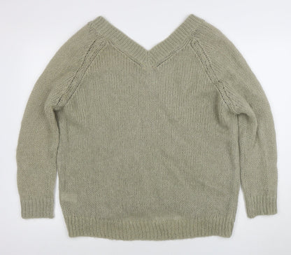 Womens UK Size S Modern Amity Green Pullover Jumper