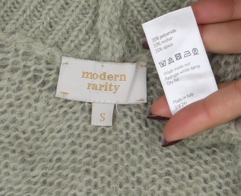 Womens UK Size S Modern Amity Green Pullover Jumper