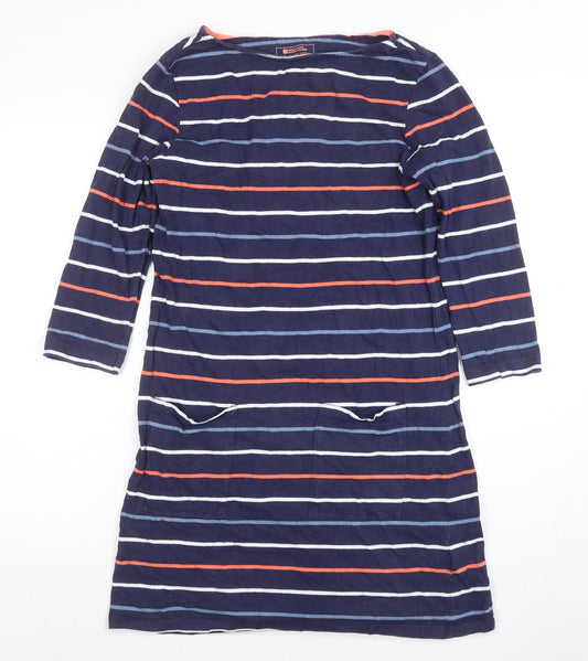 Mountain Warehouse Women’s Blue Striped Cotton T-Shirt Dress Size 10