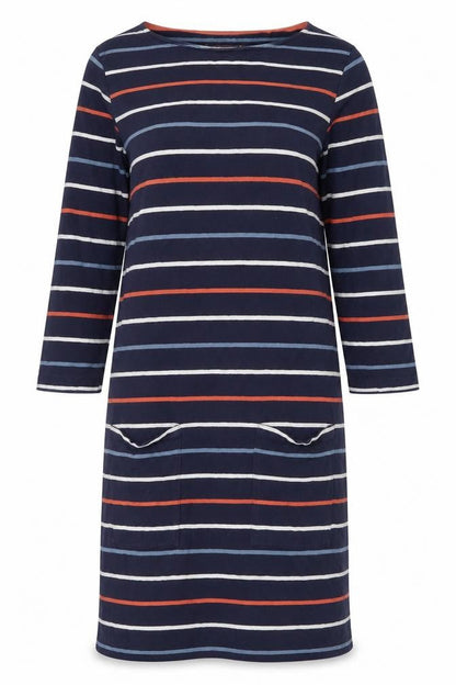 Mountain Warehouse Women’s Blue Striped Cotton T-Shirt Dress Size 10
