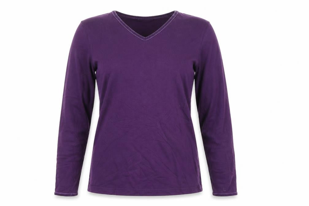 Womens UK Size 12 Hawkstead Purple Basic T-Shirt