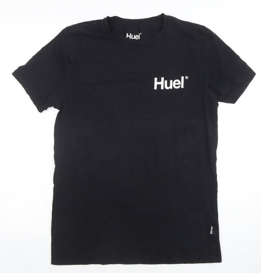 Huel Men's Black Small Crew Neck Short Sleeve Cotton T-Shirt