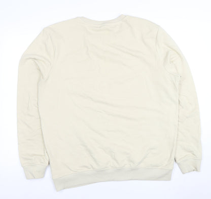 Mens UK Size L Livergy Beige Pullover Sweatshirt