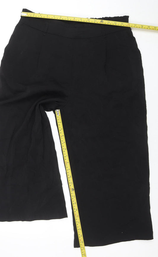 Womens UK Size 14 New Look Regular Fit CasualBusinessTravel Black Trousers