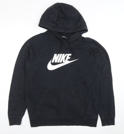 Womens UK Size M Nike Black Pullover Hoodie