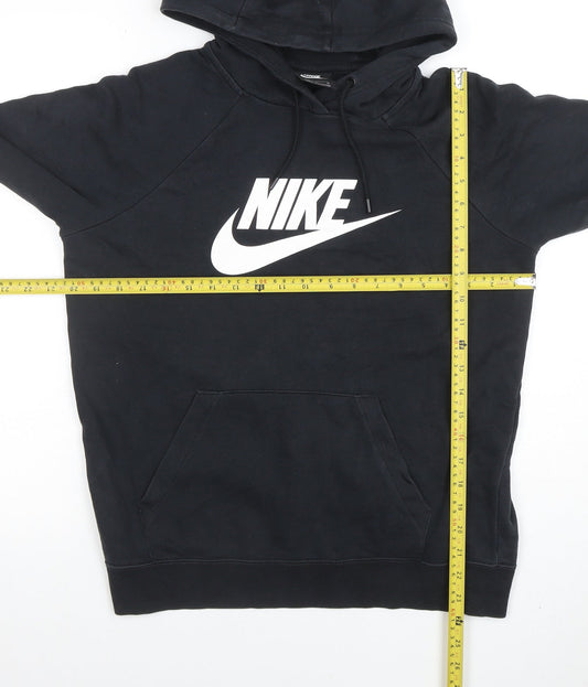 Womens UK Size M Nike Black Pullover Hoodie