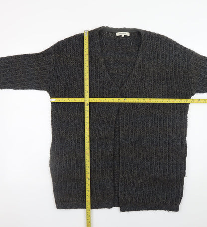 Sandwich Women's Grey Chunky-Knit V-Neck Cardigan Size S
