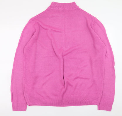 Womens UK Size L Damart Pink Pullover Jumper