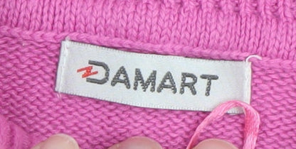 Womens UK Size L Damart Pink Pullover Jumper