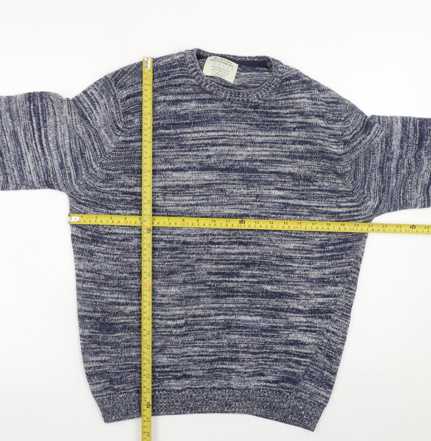 Mens UK Size M Burton Menswear London Blue Pullover Jumper