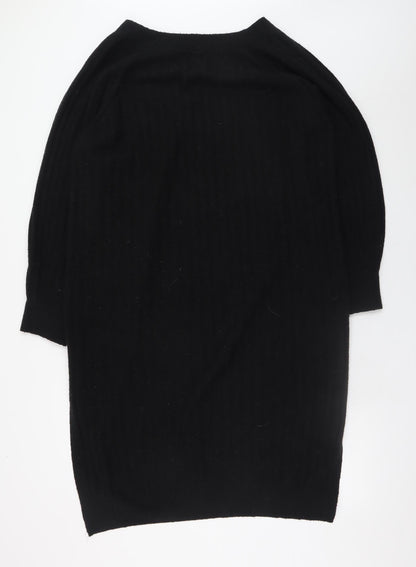 H&M Women’s Black Long Sleeve Knit Jumper Dress L
